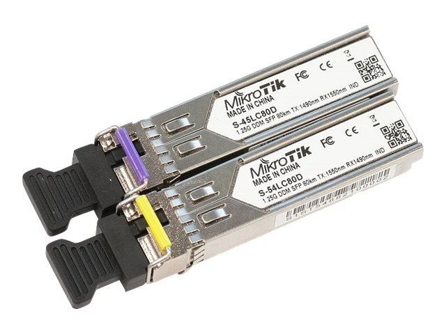 MikroTik S-4554LC80D - Kit - módulo de transceptor SFP (mini-GBIC) - modo simple LC - hasta 80 km