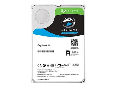 Seagate SkyHawk AI ST10000VE0008 - Disco duro - 10 TB - interno - 3.5" - SATA 6Gb/s - búfer: 256 MB - con Recuperación de datos Seagate Rescue de 2 años