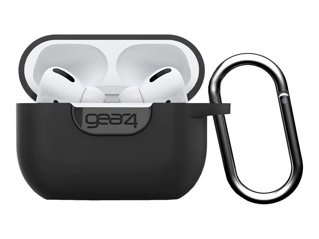 Gear4 Apollo - Estuche para auriculares inalámbricos - silicona - negro - para Apple AirPods Pro