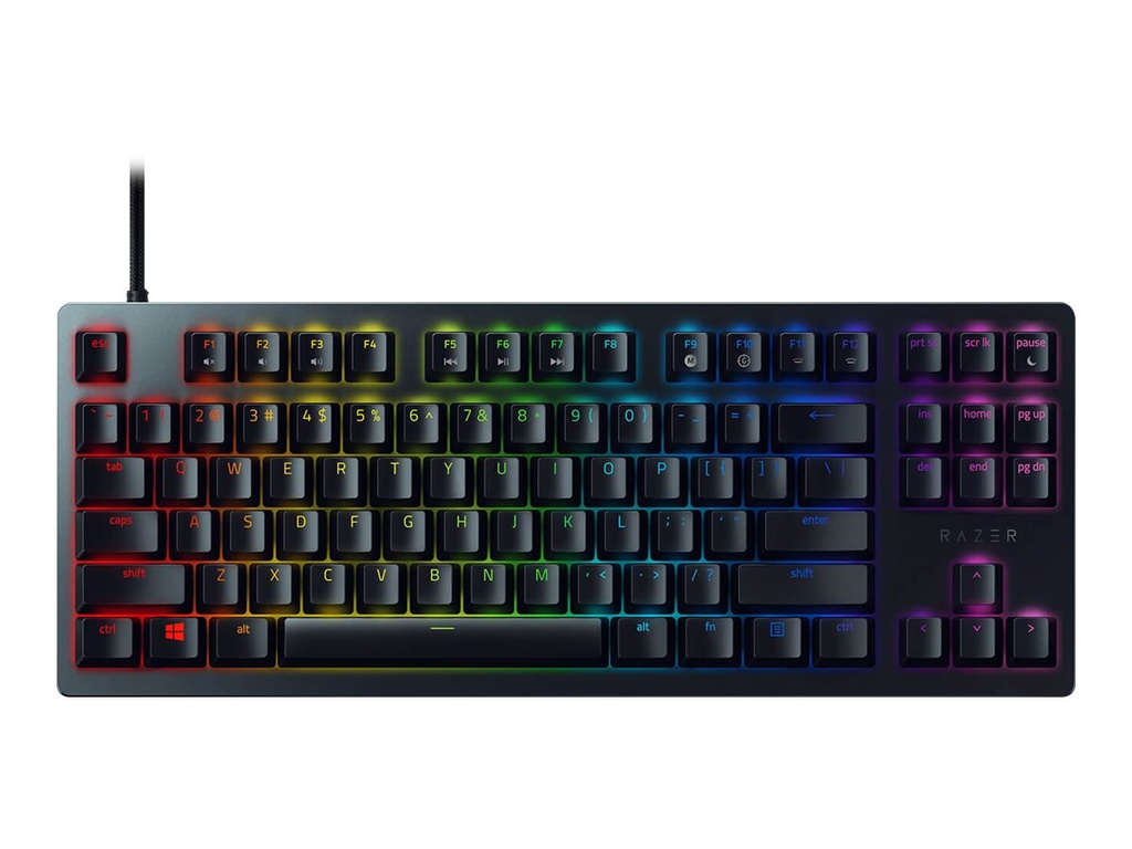 Razer Huntsman - Tournament Edition - teclado - backlit - USB - EE. UU. - interruptor: Razer Crimson Switch - negro
