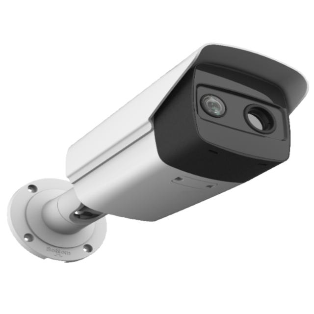 Hikvision Thermographic Bullet Body Temperature Measurement Camera DS-2TD2617B-6/PA - Cámara de videovigilancia de red/térmica - color (Día y noche) - 2688 x 1520 (óptico) / 160 x 120 (térmico) - focal fijado - audio - compuesto - LAN 10/100 - MJPEG, H.264, H.265 - CC 12 V/PoE Clase 3