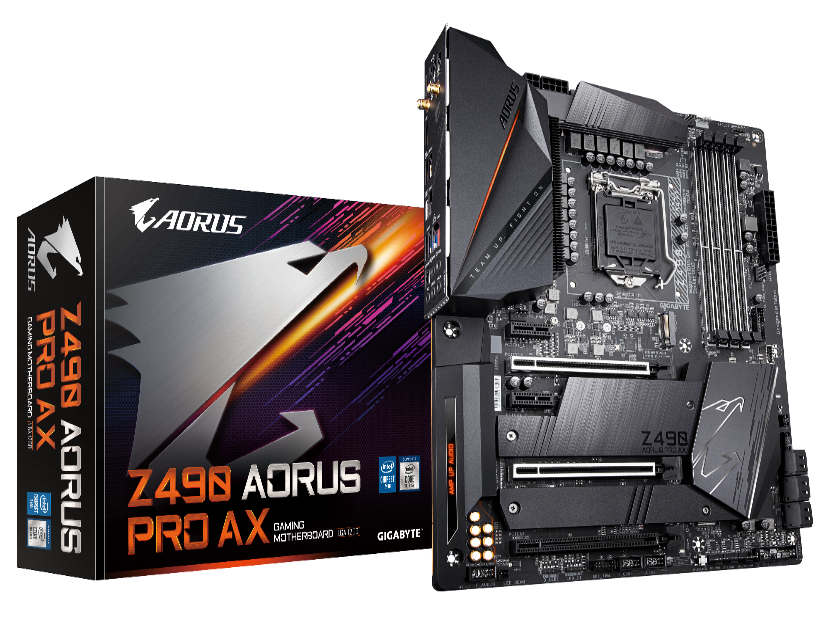 AORUS RGB - Z490 Aorus Pro AX - Motherboard - ATX - LGA 1200 - Intel Z490 - para Core i3 / para Core i5 / para Core i7 / para Core i9 / para Celeron / para Pentium - Intel HD Graphics - Sound card - 10ma Gen