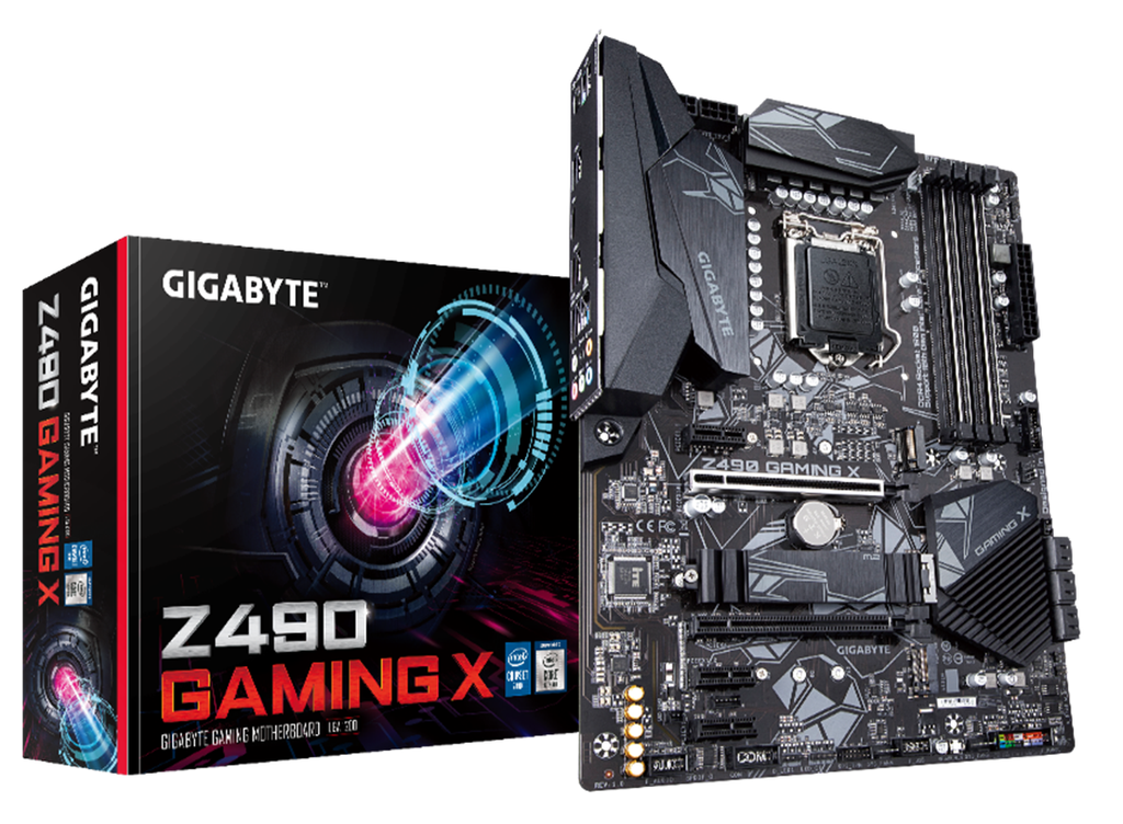 Gigabyte Z490 GAMING X - 1.0 - placa base - ATX - Socket LGA1200 - Z490 - USB 3.2 Gen 1, USB 3.2 Gen 2 - Gigabit LAN - Tarjeta gráfica (CPU necesaria) - HD Audio (8-canales)