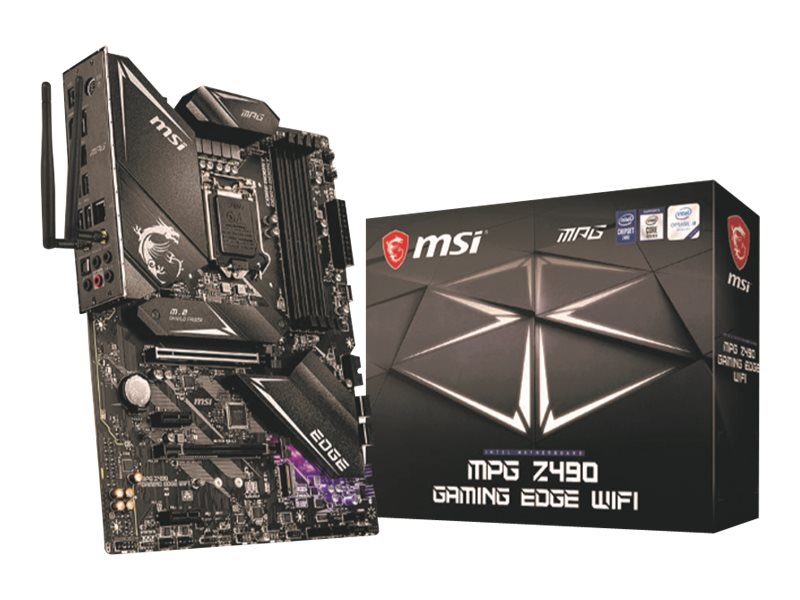 MSI MPG Z490 GAMING EDGE WIFI - Placa base - ATX - Socket LGA1200 - Z490 - USB-C Gen1, USB 3.2 Gen 1, USB 3.2 Gen 2, USB-C Gen 2x2 - 2.5 Gigabit LAN, Wi-Fi, Bluetooth - Tarjeta gráfica (CPU necesaria) - HD Audio (8-canales)