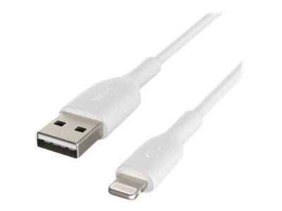 Belkin BOOST CHARGE - Cable Lightning - Lightning (M) a USB (M) - 2 m - blanco - para Apple 10.5-inch iPad Pro; 12.9-inch iPad Pro (2nd generation); iPhone 11, 11 Pro, 11 Pro Max, 8, XR, XS, XS Max