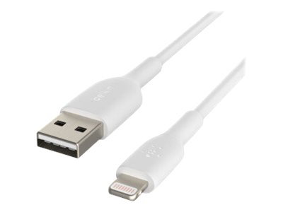 Belkin BOOST CHARGE - Cable Lightning - Lightning (M) a USB (M) - 3 m - blanco - para Apple 10.5-inch iPad Pro; 12.9-inch iPad Pro (2nd generation); iPhone 11, 11 Pro, 11 Pro Max, 8, XR, XS, XS Max