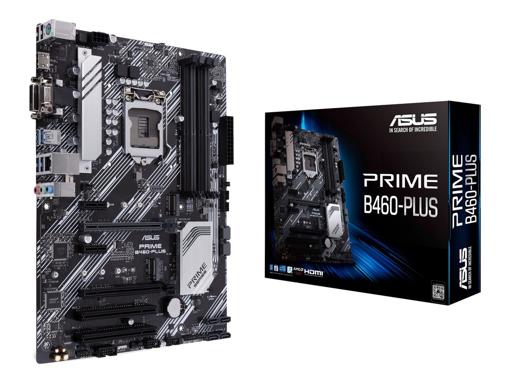 ASUS PRIME B460-PLUS - Placa base - ATX - Socket LGA1200 - B460 - USB 3.2 Gen 1 - Gigabit LAN - Tarjeta gráfica (CPU necesaria) - HD Audio (8-canales)