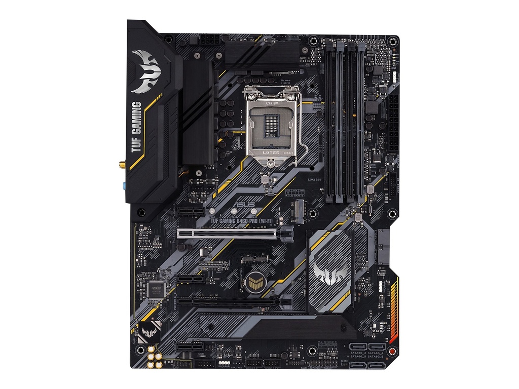 ASUS TUF GAMING B460-PRO (WI-FI) - Placa base - ATX - Socket LGA1200 - B460 - USB 3.2 Gen 1, USB 3.2 Gen 2 - Gigabit LAN, Wi-Fi, Bluetooth - Tarjeta gráfica (CPU necesaria) - HD Audio (8-canales)