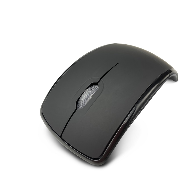 Klip Xtreme - Mouse - 2.4 GHz - Wireless - Black - Foldable - 1000dpi