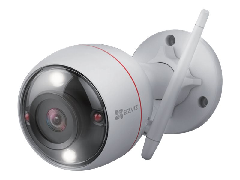 EZVIZ C3W Color Night Vision - Cámara de vigilancia de red - para exteriores - a prueba de polvo/de inclemencias - color (Día y noche) - 1920 x 1080 - 1080p - montaje M12 - focal fijado - audio - inalámbrico - Wi-Fi - LAN 10/100 - H.264, H.265 - DC 12 V