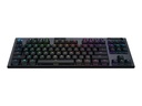 Logitech G915 TKL Tenkeyless LIGHTSPEED Wireless RGB Mechanical Gaming Keyboard - Teclado - backlit - USB, Bluetooth, LIGHTSPEED - inglés - interruptor: GL Tactile - carbón