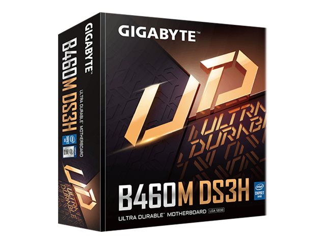Gigabyte B460M DS3H - 1.0 - placa base - micro ATX - Socket LGA1200 - B460 - USB 3.2 Gen 1 - Gigabit LAN - Tarjeta gráfica (CPU necesaria) - HD Audio (8-canales)