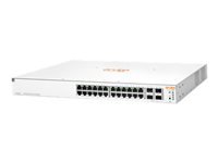 HPE Aruba Instant On 1930 24G Class4 PoE 4SFP/SFP+ 370W Switch - Conmutador - L3 - Gestionado - 24 x 10/100/1000 (PoE) + 4 x 1 Gigabit / 10 Gigabit SFP+ - montaje en rack - PoE (370 W)