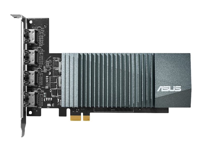 ASUS GT710-4H-SL-2GD5 - Tarjeta gráfica - GF GT 710 - 2 GB GDDR5 - PCIe 2.0 - 4 x HDMI - sin ventilador