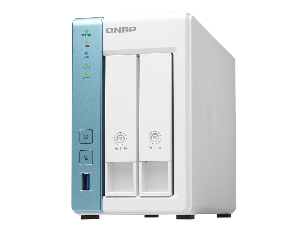 QNAP TS-231K - Servidor NAS - 2 compartimentos - SATA 6Gb/s - RAM 1 GB - Gigabit Ethernet