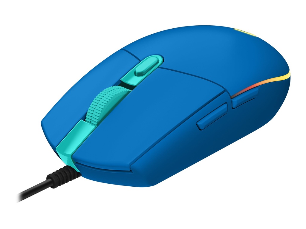 Logitech Gaming Mouse G203 LIGHTSYNC - Ratón - óptico - 6 botones - cableado - USB - azul