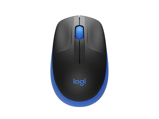 Logitech M190 - Ratón - óptico - 3 botones - inalámbrico - receptor inalámbrico USB - azul