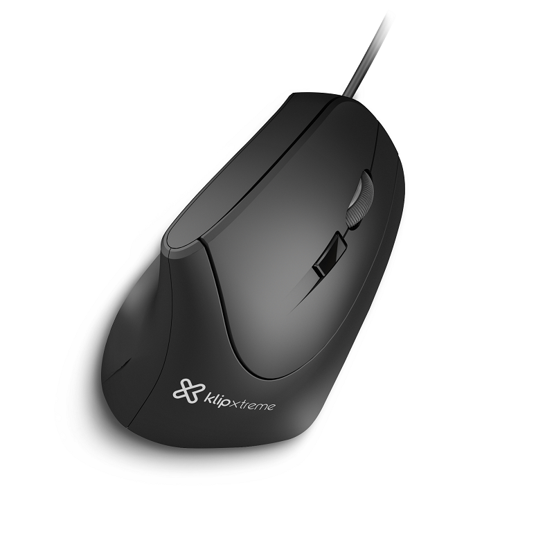 Klip Xtreme - Mouse - USB - Wired - Black - Ultraergonomic