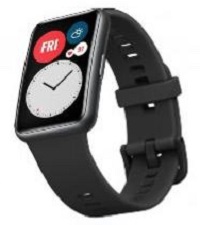 Huawei Watch Fit - Negro - reloj inteligente con correa - silicona - negro grafito - tamaño de la muñeca: 130-210 mm - pantalla luminosa 1.64" - 4 GB - Bluetooth - 21 g