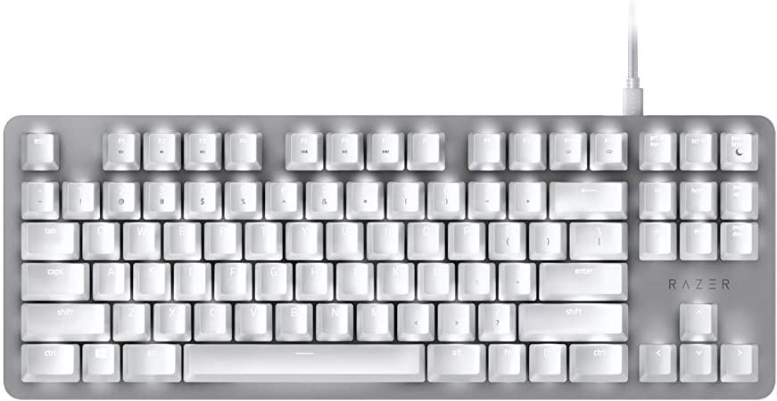 Razer BlackWidow Lite - Teclado - retroiluminación - USB - QWERTY - EE. UU. - interruptor: Razer Orange - blanco mercurio