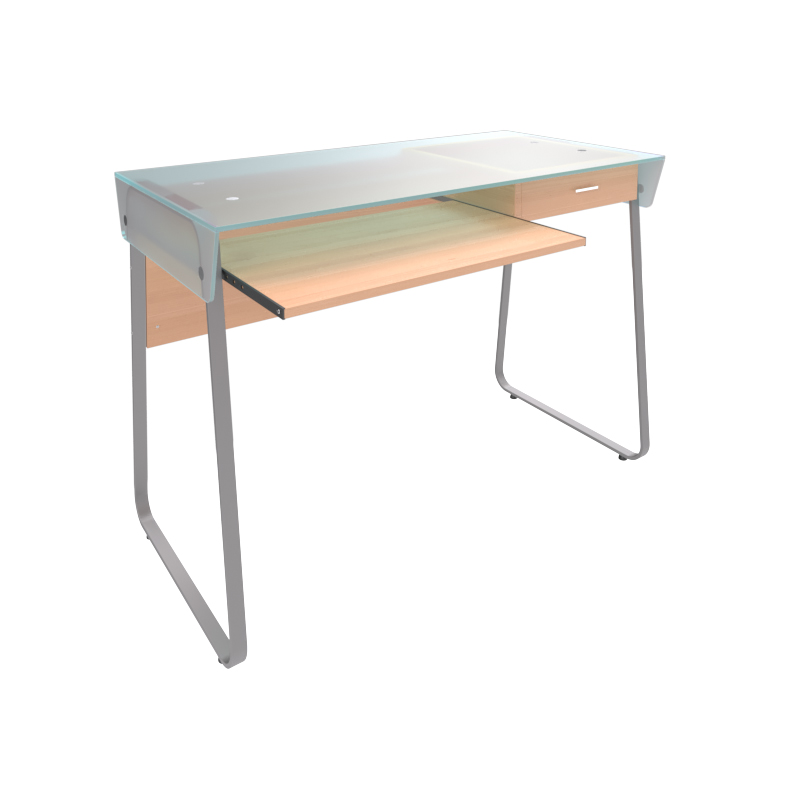 Xtech - Desk S Lvl XTF-CD197 - Escritorio para computadora con tope de vidrio  - Color: Sicomoro 