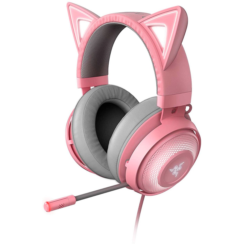 Razer Kraken BT - Kitty Edition - auricular - tamaño completo - Bluetooth - inalámbrico - cuarzo