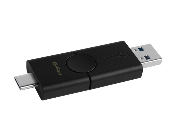 Kingston DataTraveler Duo - Unidad flash USB - 64 GB - USB 3.2 Gen 1 / USB-C