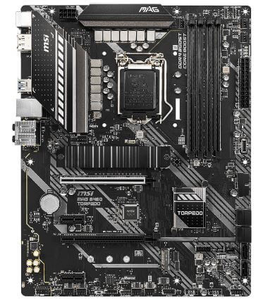MSI MAG B460 TORPEDO - Placa base - ATX - Socket LGA1200 - B460 - USB-C Gen1, USB 3.2 Gen 1 - 2.5 Gigabit LAN - Tarjeta gráfica (CPU necesaria) - HD Audio (8-canales)