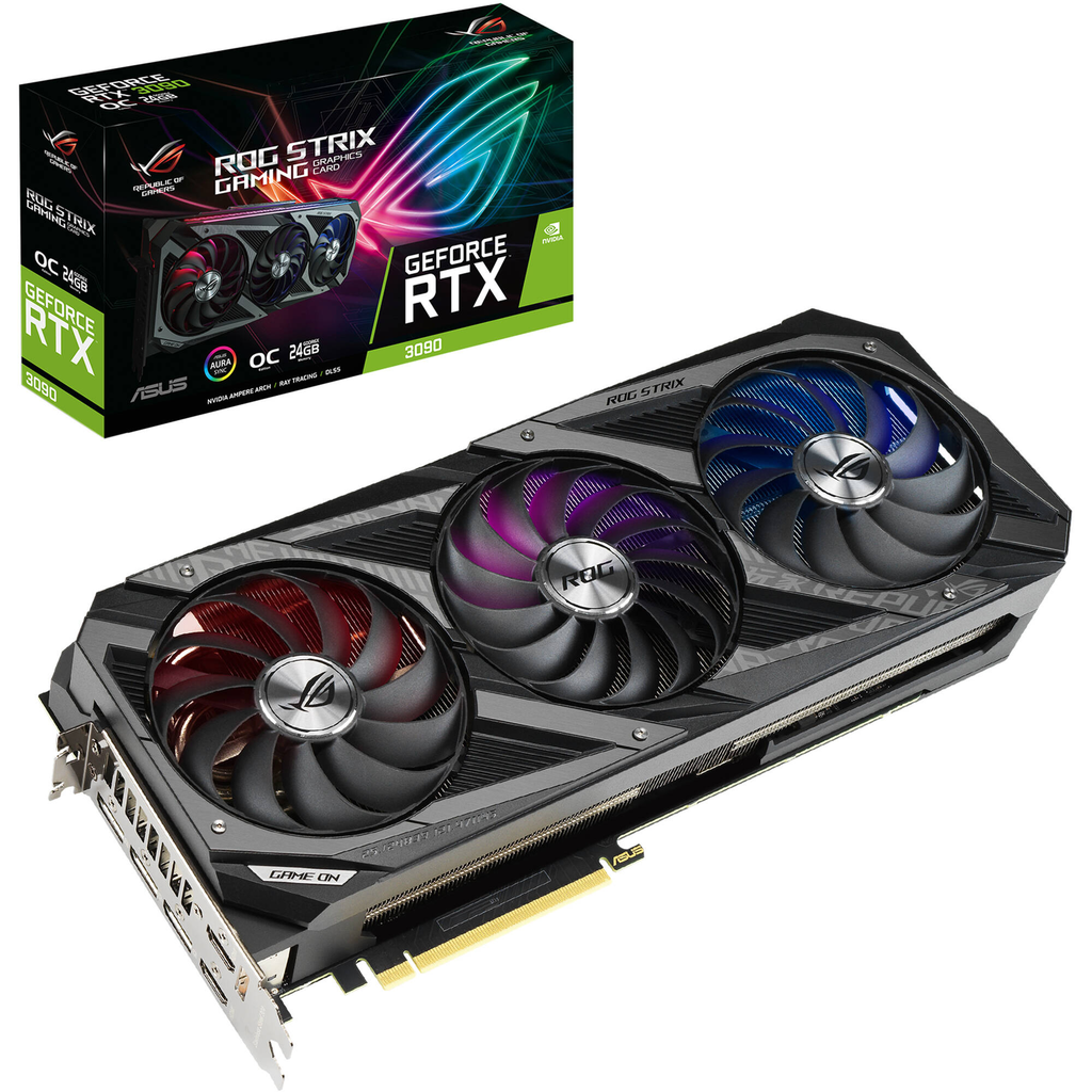 ASUS - ROG-STRIX-RTX3090-O24G-GAMING - PCI Express 4.0 - NVIDIA GeForce RTX 3090 - 24 GB - GDDR6X SDRAM