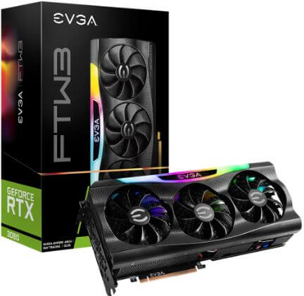 EVGA GeForce RTX 3080 FTW3 GAMING - Tarjeta gráfica - GF RTX 3080 - 10 GB GDDR6X - PCIe 4.0 x16 - HDMI, 3 x DisplayPort