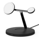 Belkin BOOST CHARGE PRO MagSafe 3-in-1 - Base de carga inalámbrica - 15 vatios - negro - para Apple AirPods (2nd Generation); AirPods Pro; iPhone 12, 12 mini, 12 Pro, 12 Pro Max; Watch