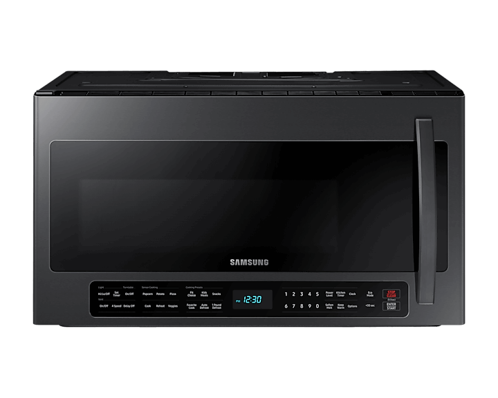 Samsung ME21R7051SG - Horno microondas - gama alta - 59.5 litros - 1000 W - acero inoxidable negro con sistema de escape integrado