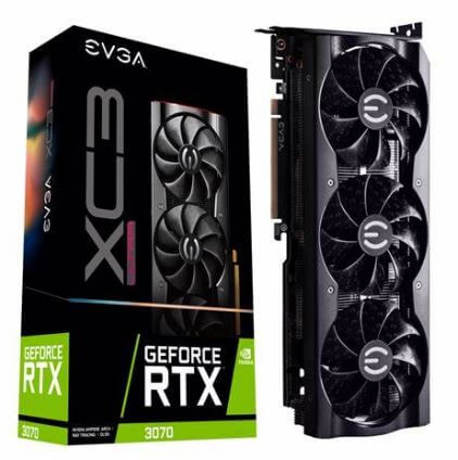 EVGA GeForce RTX 3070 XC3 ULTRA GAMING - Tarjeta gráfica - GF RTX 3070 - 8 GB GDDR6 - PCIe 4.0 x16 - HDMI, 3 x DisplayPort - negro