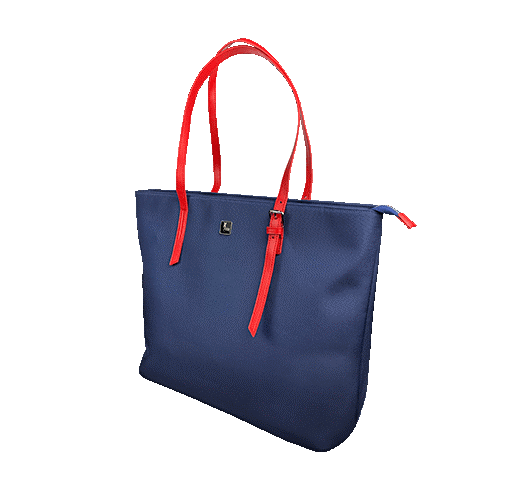 Xtech - Notebook carrying shoulder bag - 15.6" - Durable polyester - Blue with red accents - XTB-510