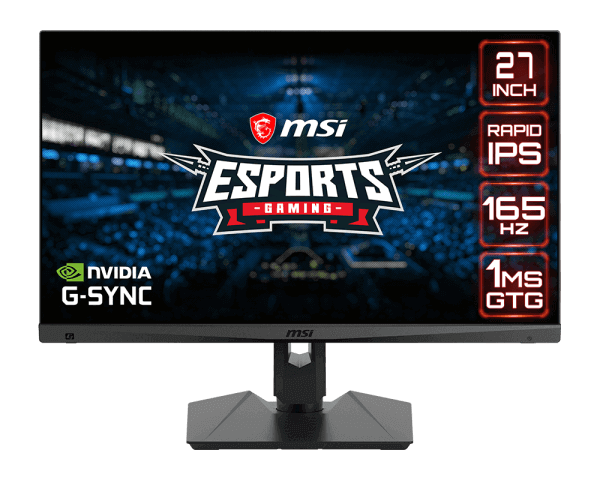 MSI Optix MAG274QRF - Monitor LED - 27" - 2560 x 1440 WQHD @ 165 Hz - IPS - 300 cd/m² - 1000:1 - 1 ms - 2xHDMI, DisplayPort, USB-C