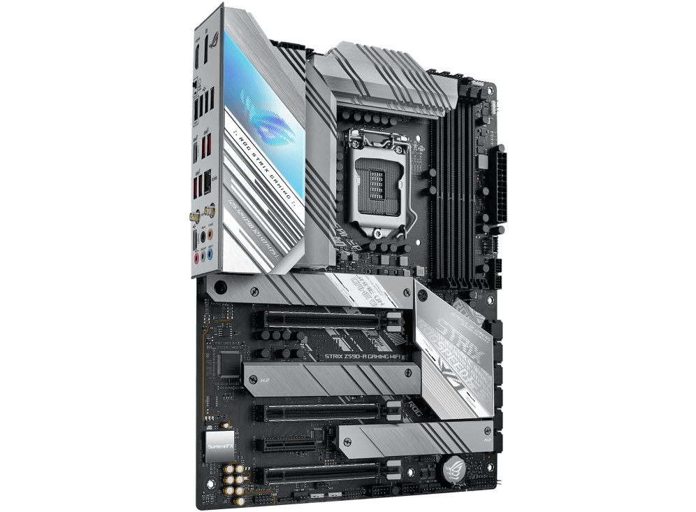 ASUS ROG STRIX Z590-A GAMING WIFI - Placa base - ATX - Socket LGA1200 - Z590 - USB-C Gen1, USB 3.2 Gen 1, USB 3.2 Gen 2, USB-C Gen 2x2 - 2.5 Gigabit LAN, Wi-Fi - Tarjeta gráfica (CPU necesaria) - HD Audio (8-canales)