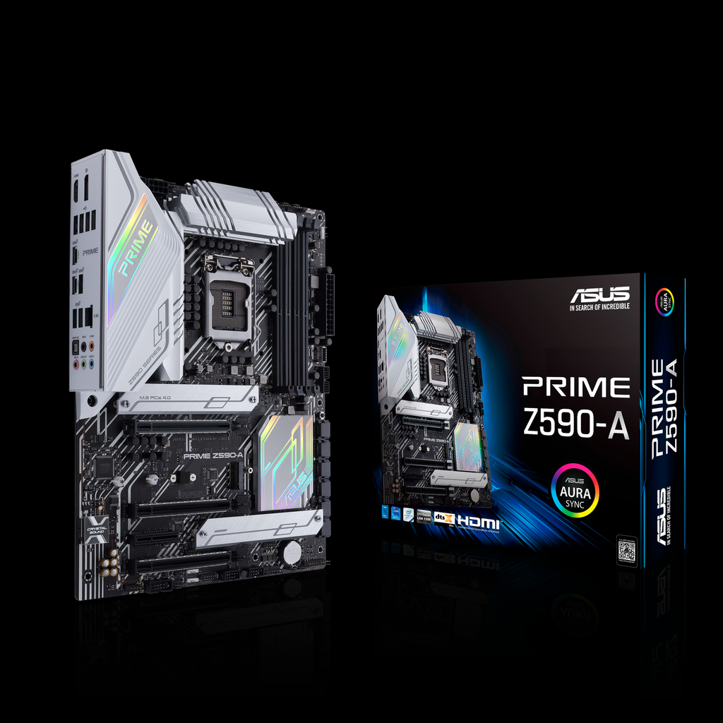 ASUS PRIME Z590-A - Placa base - ATX - Socket LGA1200 - Z590 - USB-C Gen2, USB-C Gen1, USB 3.2 Gen 1, USB 3.2 Gen 2, USB-C Gen 2x2 - 2.5 Gigabit LAN - Tarjeta gráfica (CPU necesaria) - HD Audio (8-canales)