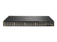 HPE Aruba 6300M - Conmutador - L3 - Gestionado - 48 x 10/100/1000 (PoE+) + 4 x SFP56 de 1 Gb / 10 Gb / 25 Gb / 50 Gb (ascendente/apilado) - flujo de aire de delante hacia el lado - montaje en rack - PoE+ (1440 W)
