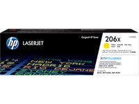 HP 206X - Alto rendimiento - amarillo - original - LaserJet - cartucho de tóner (W2112X) - para Color LaserJet Pro M255dw, M255nw, MFP M282nw, MFP M283cdw, MFP M283fdn, MFP M283fdw