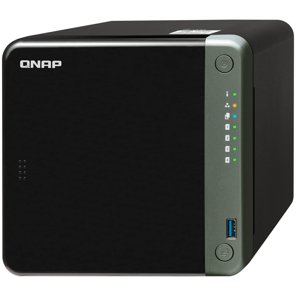 QNAP TS-453D - Servidor NAS - 4 compartimentos - SATA 6Gb/s - RAID 0, 1, JBOD - RAM 8 GB - 2.5 Gigabit Ethernet - iSCSI