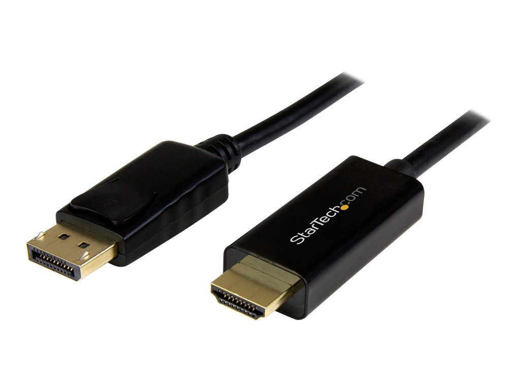 StarTech.com Cable Conversor DisplayPort a HDMI de 1m - Color Negro - Ultra HD 4K - Cable de vídeo - DisplayPort (M) a HDMI (M) - 1 m - negro - compatibilidad con 4K - para P/N: TB3DK2DPPD, TB3DK2DPPDUE, TB3DK2DPW, TB3DK2DPWUE, TB3DKDPMAW, TB3DKDPMAWUE