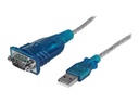 StarTech.com Cable Adaptador USB a Serie RS232 de 1 Puerto Serial DB9 - Macho a Macho - Conversor Compatible con Windows 8 - Adaptador serie - USB 2.0 - RS-232