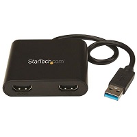 StarTech.com Adaptador Gráfico Externo USB 3.0 a 2 Puertos HDMI 4K - Adaptador de Vídeo Externo 4K para 2 Monitores - Adaptador de vídeo externo - MCT Trigger II - 64 MB DDR2 - USB 3.0 - 2 x HDMI - negro - para P/N: HDDVIMM3, HDMM12, HDMM15, HDMM1MP, HDMM2MP, HDMM3, HDMM3MP, HDMM50A, HDMM6, HDPMM50