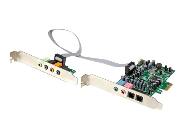 StarTech.com Tarjeta de sonido PCI Express con sonido envolvente de 7.1 canales 24bit 192 kHz - SPDIF Multicanal - Tarjeta de sonido - 192 kHz - 7.1 - PCIe - CM8828 - perfil bajo - para P/N: BNDTB10GI, BNDTB210GSFP, BNDTB310GNDP, BNDTB410GSFP, BNDTB4M2E1, BNDTBUSB3142