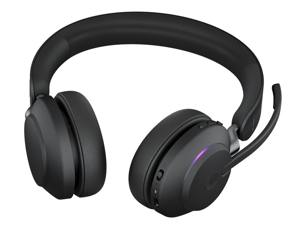 Jabra Evolve2 65 MS Stereo - Auricular - en oreja - Bluetooth - inalámbrico - USB-A - aislamiento de ruido - negro
