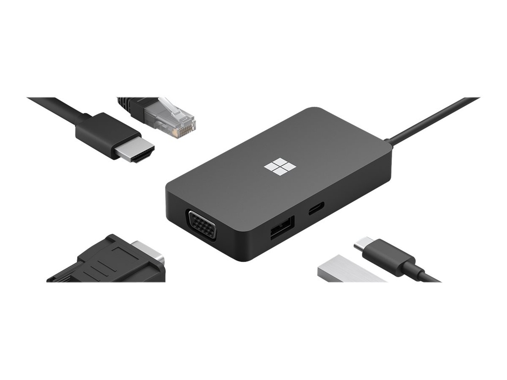 Microsoft USB-C Travel Hub - Estación de conexión - USB-C - VGA, HDMI - GigE