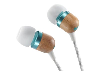 House of Marley Jammin' Collection Smile Jamaica - Auriculares internos - en oreja - cableado - conector de 3,5 mm - aislamiento de ruido - menta