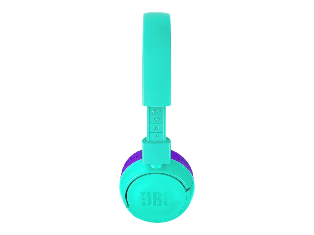 JBL JR300BT - Auriculares con diadema con micro - en oreja - Bluetooth - inalámbrico - verde azulado tropical