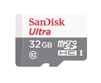 SanDisk Ultra - Tarjeta de memoria flash (adaptador microSDHC a SD Incluido) - 32 GB - Class 10 - microSDHC UHS-I