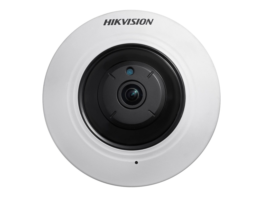 Hikvision 5MP Fisheye DS-2CD2955FWD-IS - Cámara de vigilancia de red - cúpula - color (Día y noche) - 5 MP - 2560 x 1920 - montaje M12 - focal fijado - audio - LAN 10/100 - MJPEG, H.264, H.265 - CC 12 V/PoE Clase 3